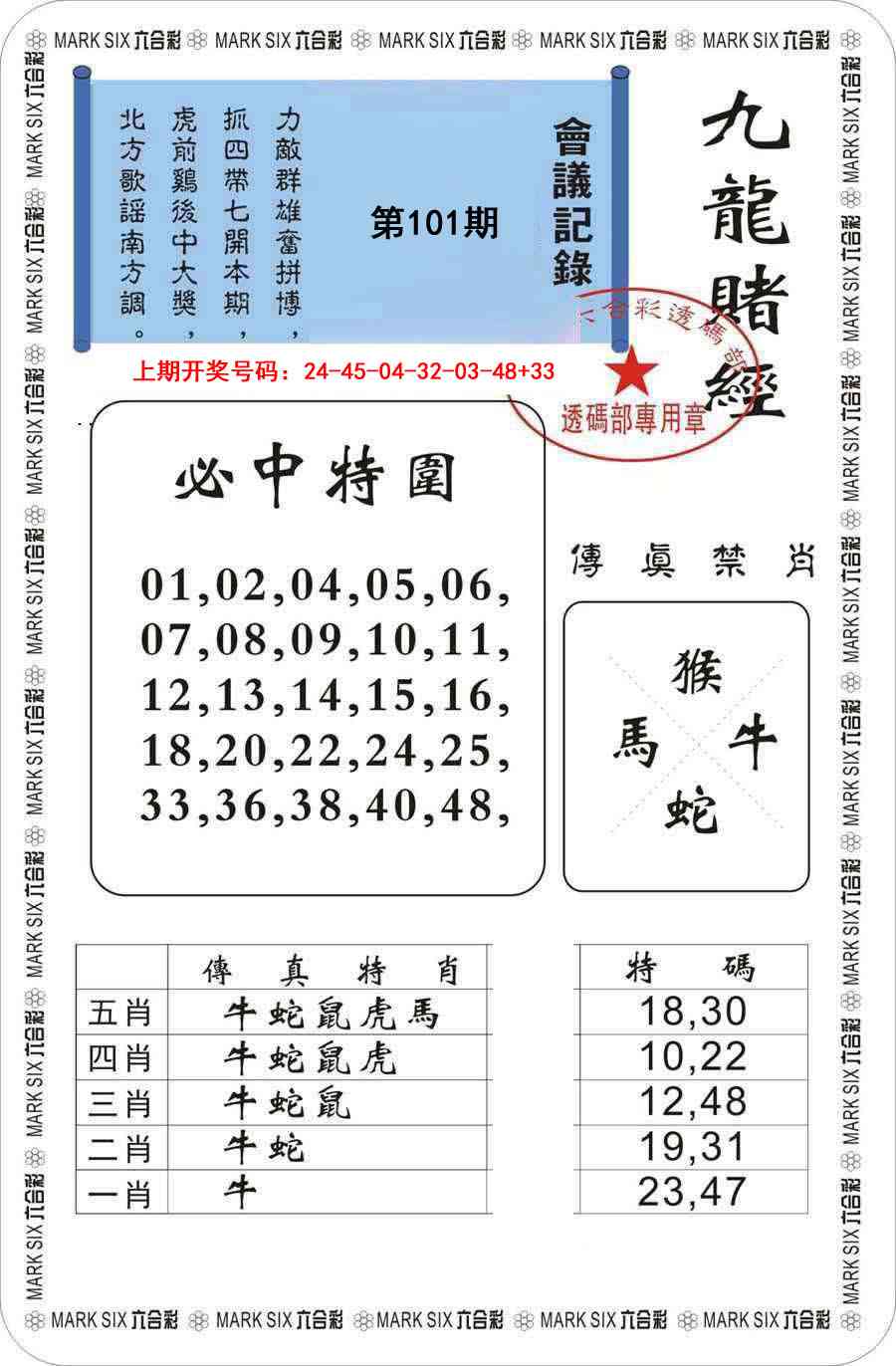 101期九龙赌经[图]